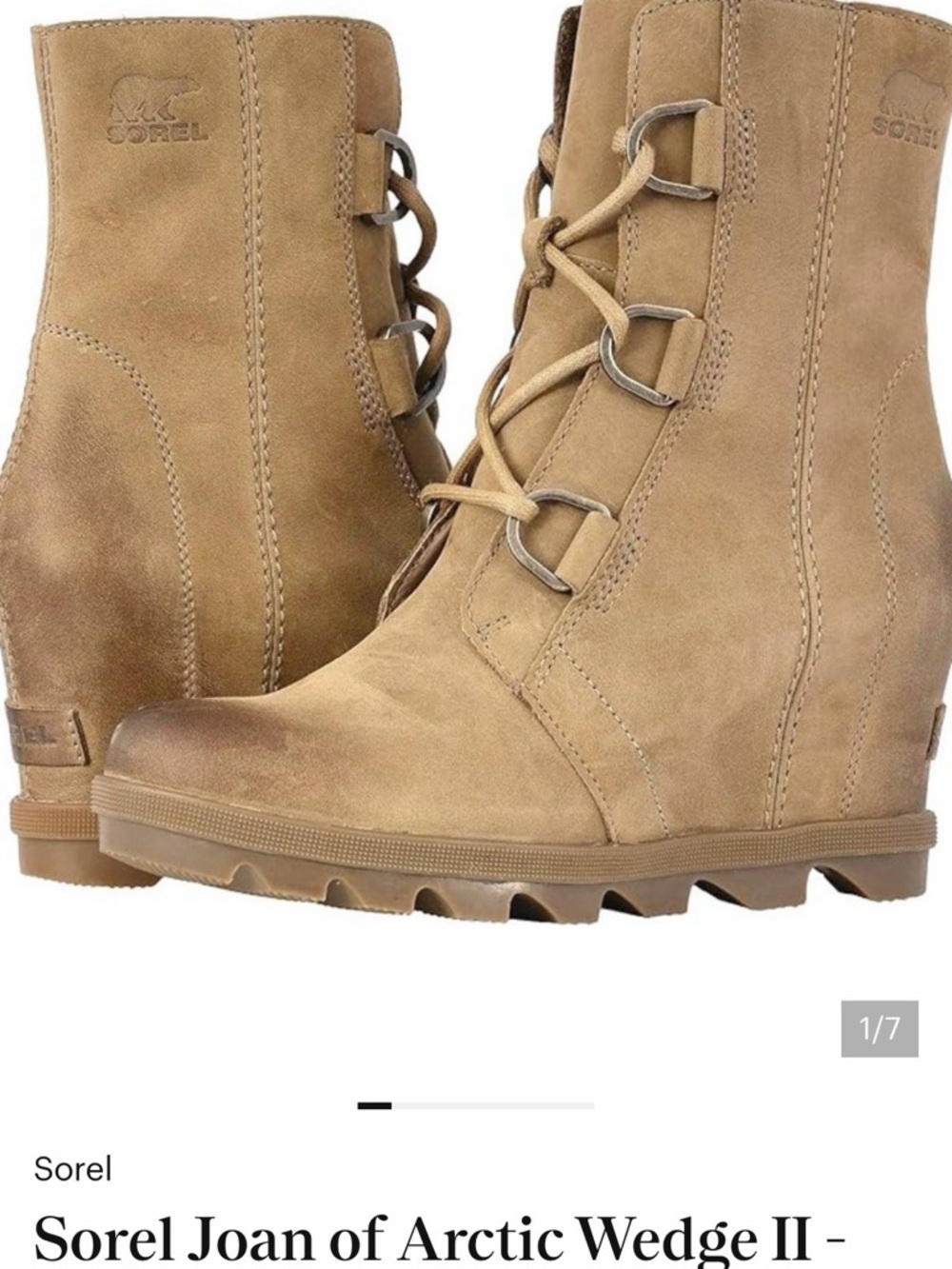 Sorel Joan of Arctic wedge Boots. Size 9